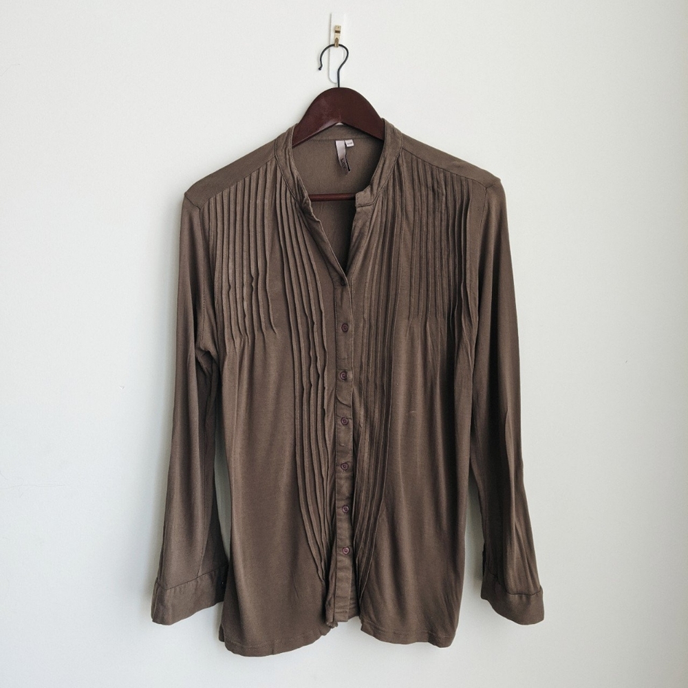 3 for 30 Brown Button up blouse